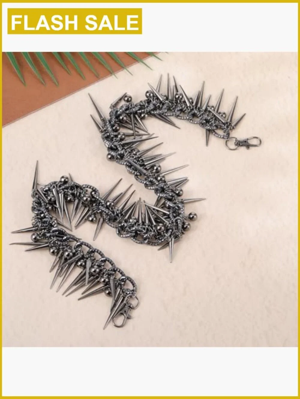 Rivet Layered Pants Chain Punk Gothic Spike Jean Belt Trousers Chains